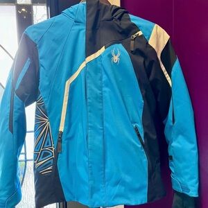 Spyder Black and Gray Jacket with Red Accents